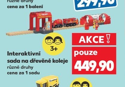 Interaktivní sada na dřevěné koleje