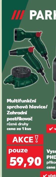 Multifunkční sprchová hlavice/Zahradní postřikovač