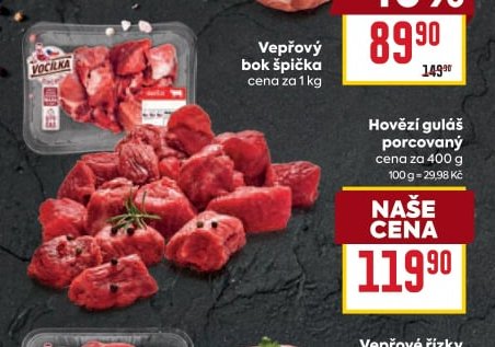 Hovězí guláš porcovaný