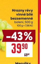 Hrozny révy vinné bílé bezsemenné