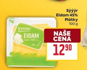 Eidam 45% plátky