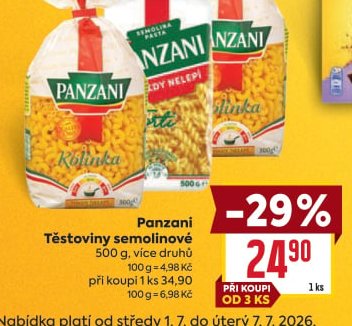 Panzani Těstoviny semolinové