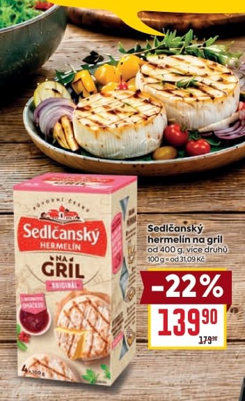 Sedlčanský hermelín na gril