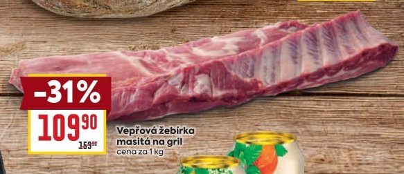 Vepřová žebírka masitá na gril