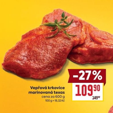 Vepřová krkovice marinovaná texas