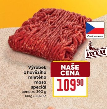 Výrobek z hovězího mletého masa speciál