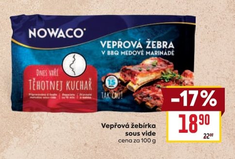 Vepřová žebírka sous vide