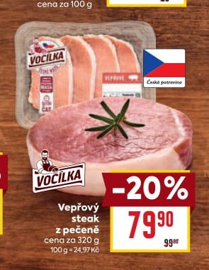 Vepřový steak z pečeně