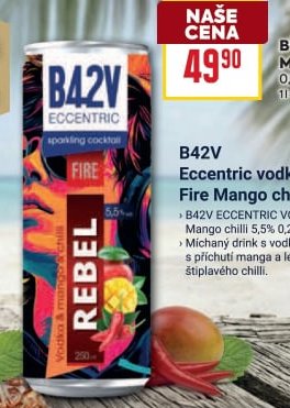 B42V Rebel Eccentric vodka Fire Mango chilli
