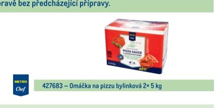 Omáčka na pizzu bylinková 2× 5 kg