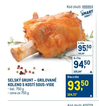 SELSKÝ GRUNT – GRILOVANÉ KOLENO S KOSTÍ SOUS-VIDE