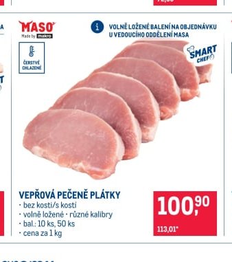 VEPŘOVÁ PEČENĚ PLÁTKY