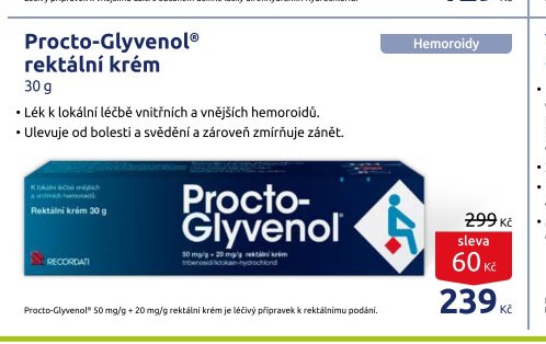 Procto-Glyvenol rektální krém 30 g