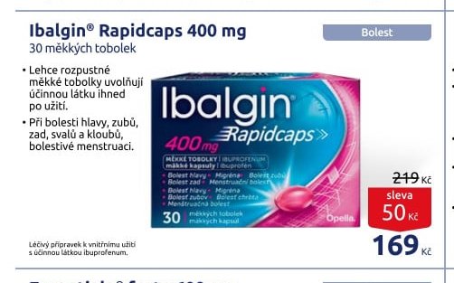 Ibalgin® Rapidcaps 400 mg 30 měkkých tobolek