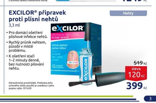 EXCILOR® přípravek proti plísni nehtů 3,3 ml