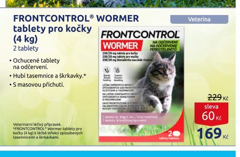 FRONTCONTROL WORMER tablety pro kočky (4 kg)