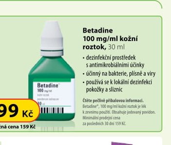 Betadine 100 mg/ml kožní roztok
