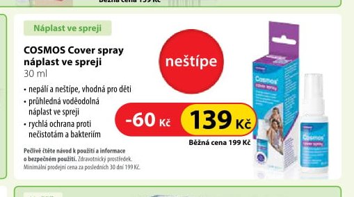 COSMOS Cover spray náplast ve spreji