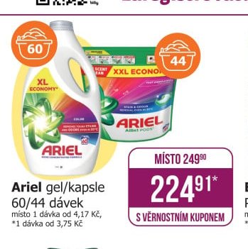 Ariel gel/kapsle 60/44 dávek