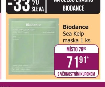 Biodance Sea Kelp maska 1 ks