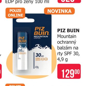 PIZ BUIN Mountain ochranný balzám na rty SPF 30, 4,9 g