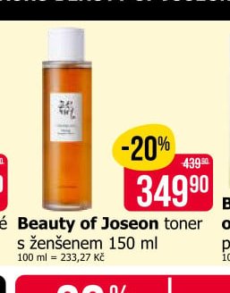 Beauty of Joseon toner s ženšenem 150 ml