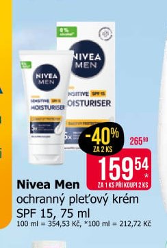 Nivea Men ochranný pleťový krém SPF 15, 75 ml
