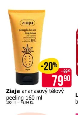 Ziaja ananasový tělový peeling 160 ml