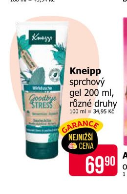 Kneipp sprchový gel 200 ml, různé druhy
