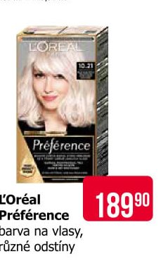 L'Oréal Préférence barva na vlasy, různé odstíny