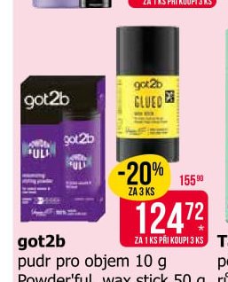 got2b pudr pro objem 10 g / Powder'ful, wax stick 50 g