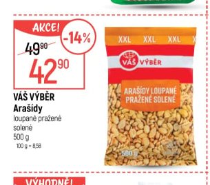 Váš Výběr Arašídy loupané pražené solené