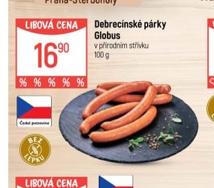 Debrecínské párky Globus