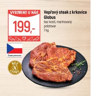 Vepřový steak z krkovice Globus