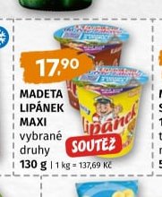 Madeta Lipánek Maxi vybrané druhy