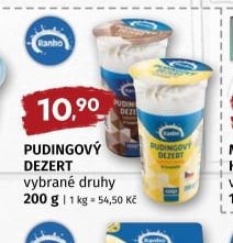 PUDINGOVÝ DEZERT vybrané druhy