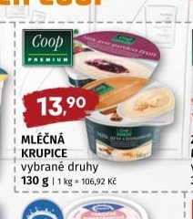 MLÉČNÁ KRUPICE vybrané druhy