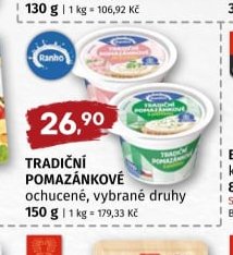 TRADIČNÍ POMAZÁNKOVÉ ochucené, vybrané druhy
