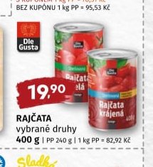 RAJČATA krájená vybrané druhy