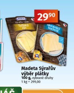 Madeta Sýrařův výběr plátky