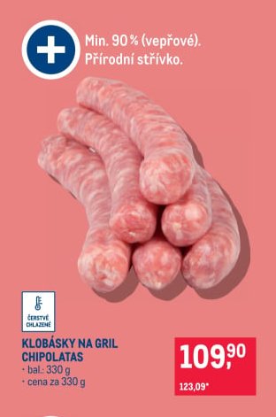 Klobásky na gril Chipolatas