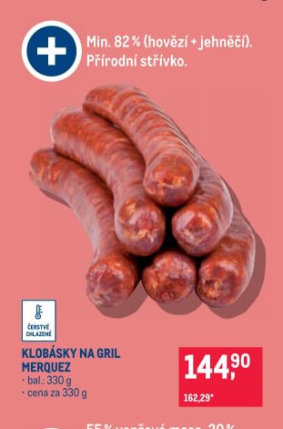 Klobásky na gril Merguez