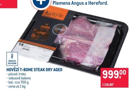 Hovězí T-bone steak dry aged