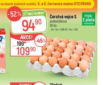 Čerstvá vejce S