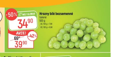 Hrozny bílé bezsemenné