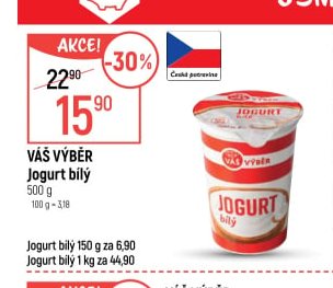 Váš výběr Jogurt bílý 500g