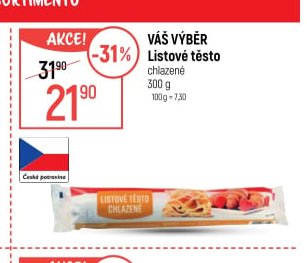 Váš výběr Listové těsto chlazené 300g