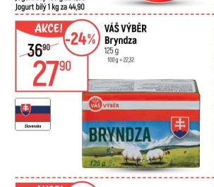 Váš výběr Bryndza 125g