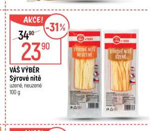 Váš výběr Sýrové nitě uzené/neuzené 100g