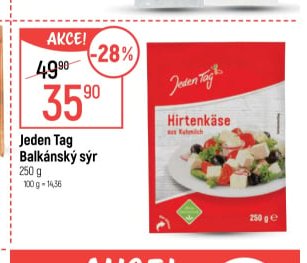 Jeden Tag Balkánský sýr 250g